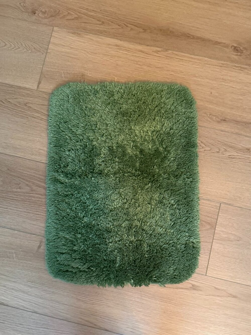 Green Bathroom Rug Plush Bath Mat Non Slip Rubber Backing Powder Room Floor Mat